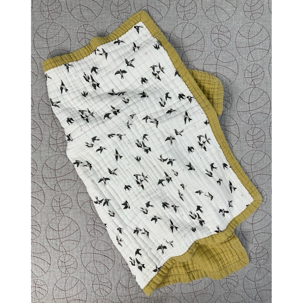 Little Unicorn Organic Cotton Muslin Baby Quilt / Swallow Print
